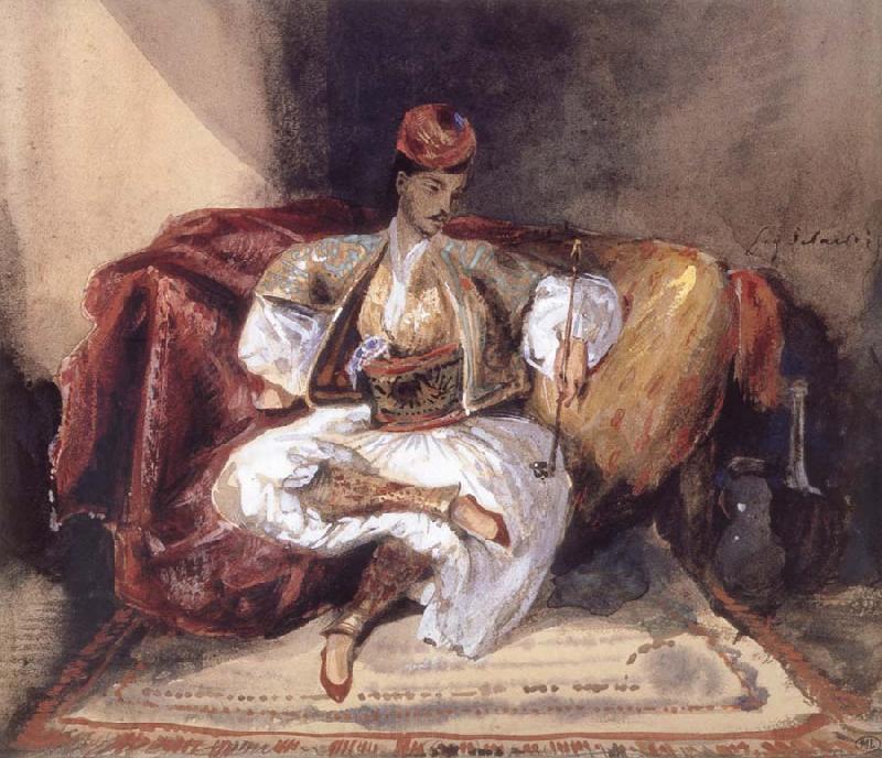 Eugene Delacroix Seated Turk Smoking Spain oil painting art